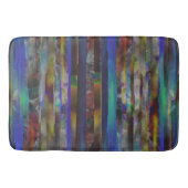 デジタルストライプカラー質感の破れた バスマット (正面)