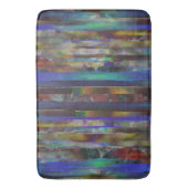 デジタルストライプカラー質感の破れた バスマット (正面縦)