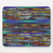 デジタルストライプカラー質感の破れた マウスパッド (正面)