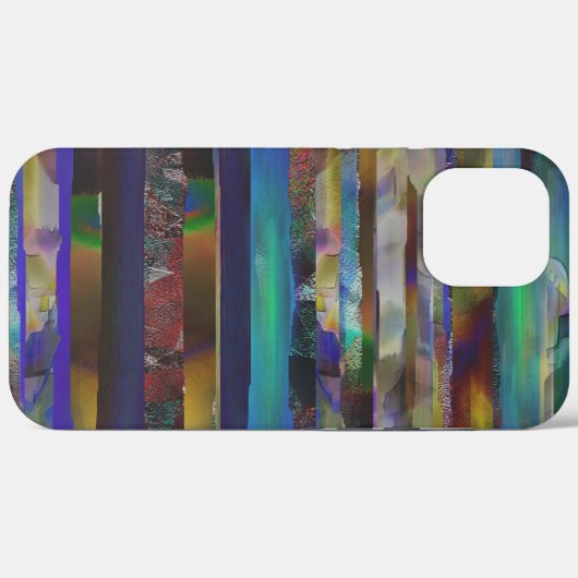 デジタルストライプカラー質感の破れた Case-Mate iPhoneケース (裏面 (横))