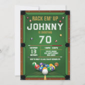 デジタルスヌーカービリヤード誕生日招待状 招待状 (正面)