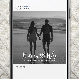 デジタルソーシャルメディア妊娠発表写真 案内状