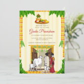 デジタルタミル新築祝い招待状テルグ語 招待状 (スタンド正面)