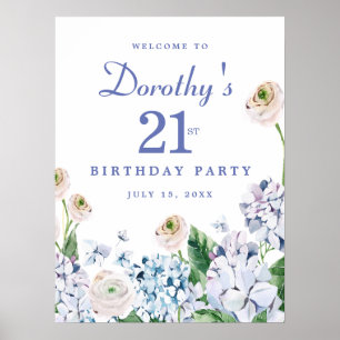 デジタルダウンロードアジサイ21st誕生日へようこそ ポスター