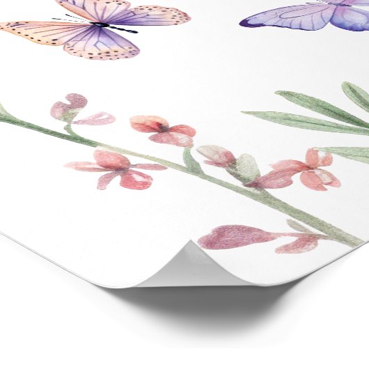 デジタルダウンロードブライダルシャワーウェルカムサイン ポスター (角)