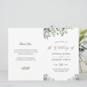 デジタルダウンロードユーカリ葉結婚式 プログラム (スタンド正面)