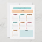 デジタルダウンロード専用の週次デジタルプランナー 招待状 (正面)