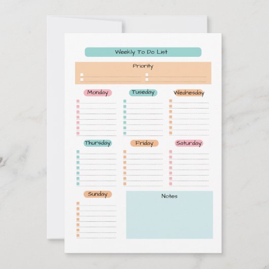 デジタルダウンロード専用の週次デジタルプランナー 招待状 (正面)