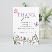 デジタルダウンロード小さなワイルドフラワーの好意 招待状 (スタンド正面)