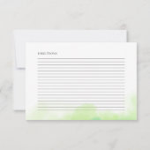 デジタルダウンロード水色マルガリータレシピカード 招待状 (裏面)