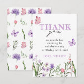 デジタルダウンロード 小さなワイルドフラワーのギフト 招待状 (正面/裏面)