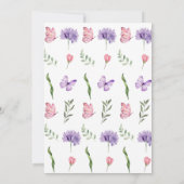 デジタルダウンロード 小さな野の花 感謝カード 招待状 (裏面)