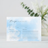 デジタルダウンロード 雲のウェディングシャワーレシピカード 招待状 (スタンド正面)