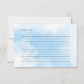 デジタルダウンロード 雲のウェディングシャワーレシピカード 招待状 (裏面)