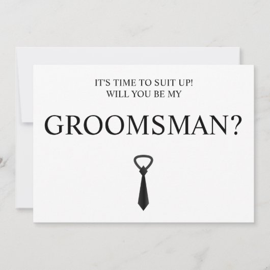 デジタルダウンロードGroomsmanカード、Groomsmen 最高の & 招待状 (正面)