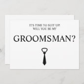 デジタルダウンロードGroomsmanカード、Groomsmen 最高の & 招待状 (正面/裏面)