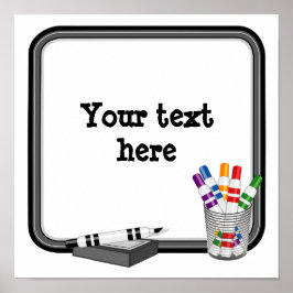 デジタルダウンロードSquareホワイトボード ポスター