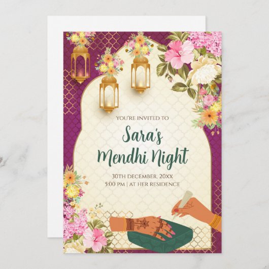 デジタルダルキ招待状&デジタルメンディ招待状 招待状 (正面/裏面)