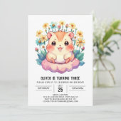 デジタルチルドレンズハムスター誕生日 招待状 (スタンド正面)