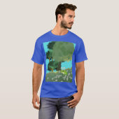 デジタルツリーとデイジーのアート Tシャツ (正面フル)