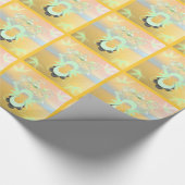 デジタルデザイングリーンラッピング紙 ラッピングペーパー (角)