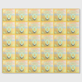 デジタルデザイングリーンラッピング紙 ラッピングペーパー (フラット)