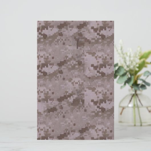 デジタルデザートカモフラージュ 便箋 (スタンド正面)