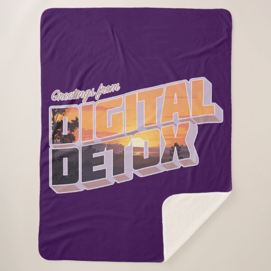 デジタルデトックスからの挨拶 シェルパブランケット (正面)