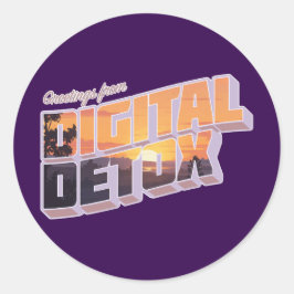 デジタルデトックスからの挨拶 ラウンドシール
