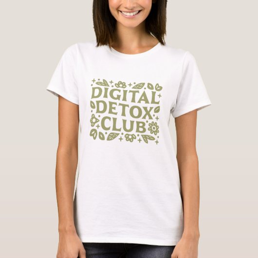 デジタルデトックス倶楽部 ウェルネス女子 アート Tシャツ (正面)
