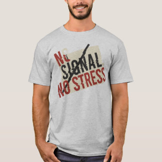 デジタルデトックスTシャツ No Signal No Stress Tシャツ