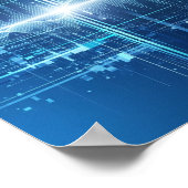 デジタルデータフロー – Tech Wall Art ポスター (角)