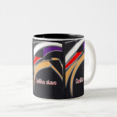 デジタルトライバルデザインでコーヒー時間を増やす ツートーンマグカップ (正面右)