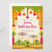 デジタルハルディ招待メーンディ招待状ハルディカード 招待状 (正面/裏面)