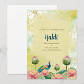 デジタルハルディ招待状 & インドの結婚式カード 招待状 (正面/裏面)