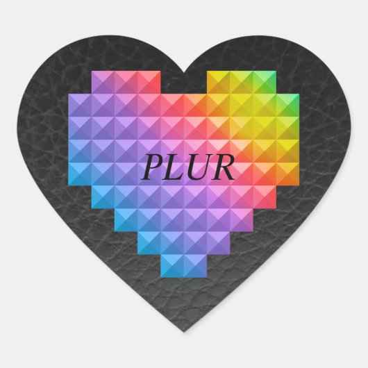 デジタルハートレザーの背景 ハートシール (正面)