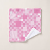 デジタルバイオレットピクセル化された小さな正方形 バスタオルセット (ウォッシュタオル)