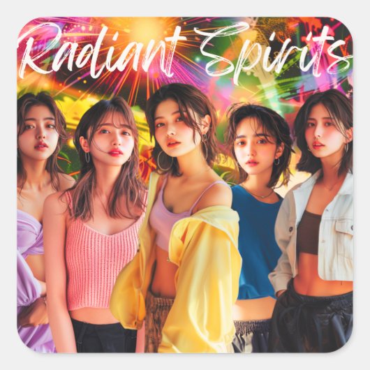 デジタルヒューマンアイドル「Radiant Dreams」　配信記念シール スクエアシール (正面)