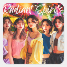 デジタルヒューマンアイドル「Radiant Dreams」　配信記念シール スクエアシール