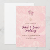 デジタルヒンズー式招待状 インドの結婚式招待状 招待状 (正面/裏面)