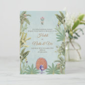 デジタルヒンズー教のカードとインディアン結婚式招待状 招待状 (スタンド正面)