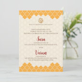 デジタルヒンズー教の結婚式カード インドの結婚式カード 招待状 (スタンド正面)