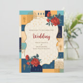 デジタルヒンズー教の結婚式招待状 インドの結婚式 招待状 (スタンド正面)