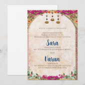 デジタルヒンズー教式の結婚式の招待状 インドの結婚式の招待状 招待状 (正面/裏面)