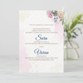 デジタルヒンズー教式の結婚式の招待状 インドの結婚式の招待状 招待状 (スタンド正面)