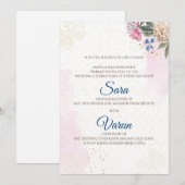 デジタルヒンズー教式の結婚式の招待状 インドの結婚式の招待状 招待状 (正面/裏面)