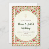 デジタルヒンズー教徒の結婚式の招待インディアン結婚式の招待 招待状 (正面/裏面)