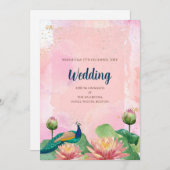 デジタルヒンドゥー教結婚式招待状結婚インディアン 招待状 (正面/裏面)