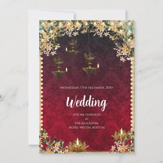 デジタルヒンドゥー教結婚式招待状結婚インディアン 招待状