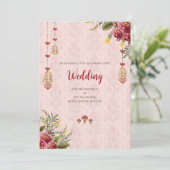 デジタルヒンドゥー教結婚式招待状結婚インディアン 招待状 (スタンド正面)